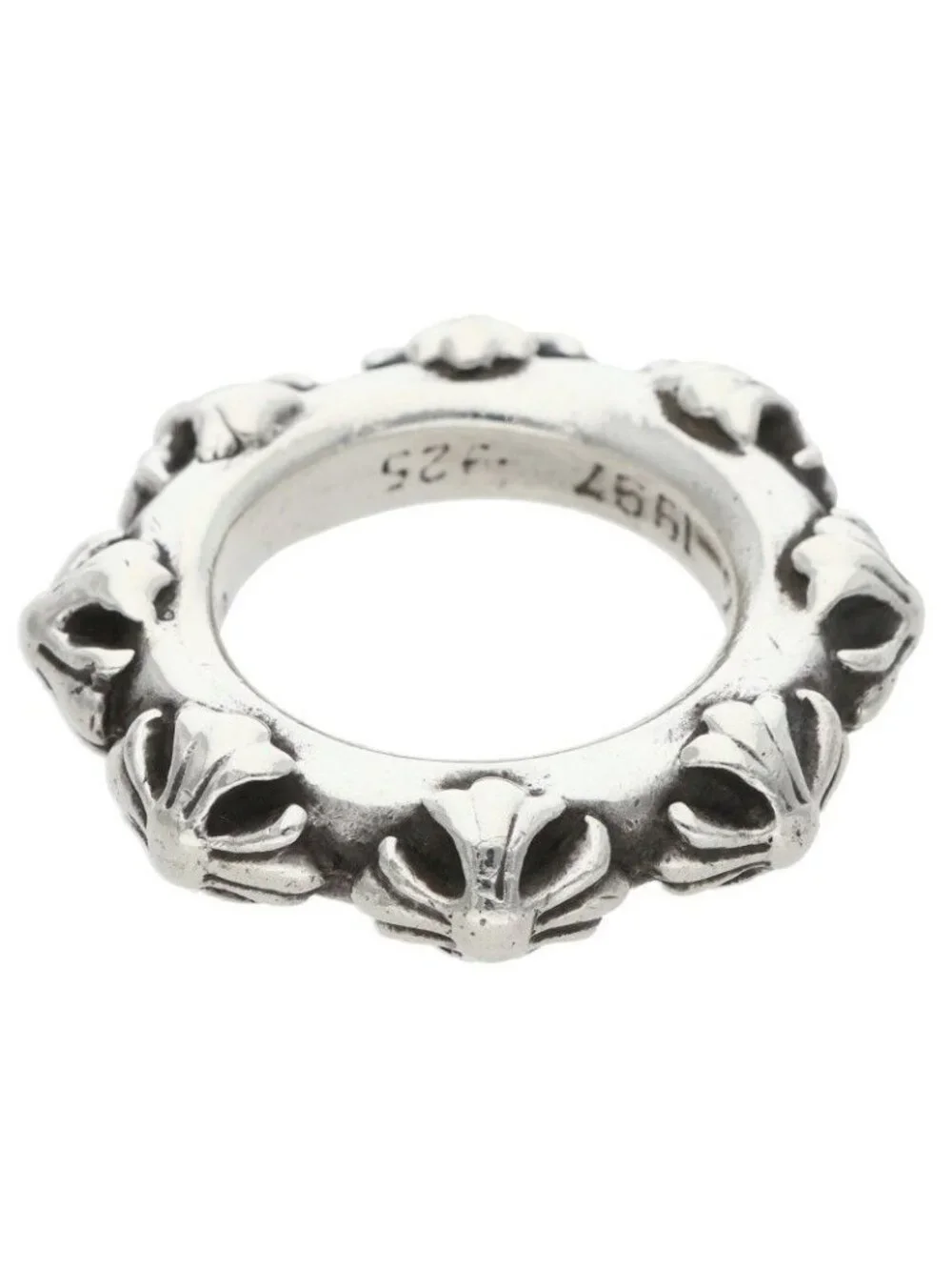 Chrome Hearts Cross Band Silver Ring